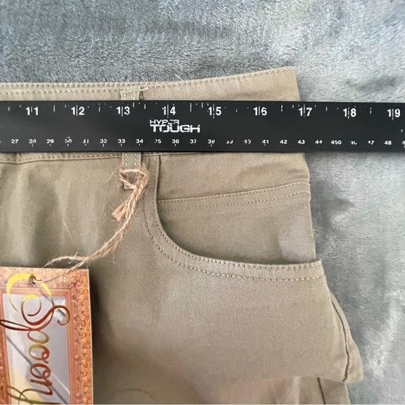 NWT Spoon Jeans Khaki Stretch Skinny Pants Women's Juniors Size 13 - Picture 7 of 10